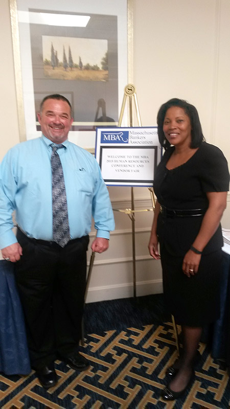 Carl Maccario and Tanya Duncan, Training Coordinator, Massachusetts Banking Association